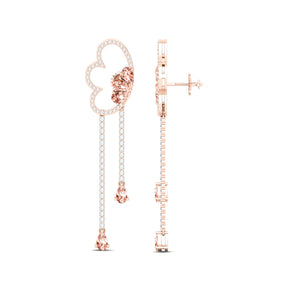 Maurya Papillon Drop Earrings with Peridot and Diamonds