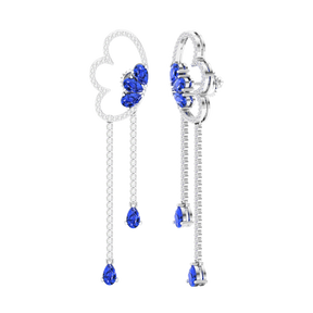 Maurya Papillon Drop Earrings with Peridot and Diamonds