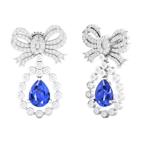 Maurya Spangle Emerald Drop Earrings with Diamonds