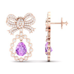 Maurya Spangle Emerald Drop Earrings with Diamonds