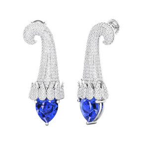 Maurya Kalangi Topaz Drop Earrings with Diamonds