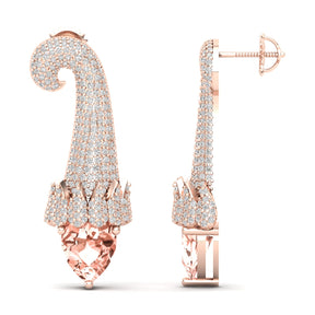 Maurya Kalangi Topaz Drop Earrings with Diamonds