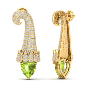 Maurya Kalangi Topaz Drop Earrings with Diamonds