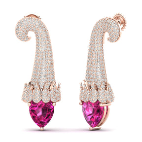Maurya Kalangi Topaz Drop Earrings with Diamonds