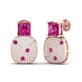 Maurya Squash Emerald Push Back Earrings