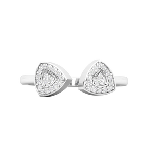 Maurya Troth Open Ring with Round Diamonds