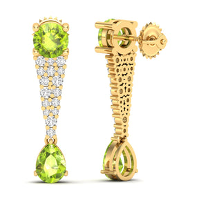 Maurya Royal Ruby Drop Earrings with Diamonds