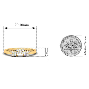 Maurya Prong-Set Ingots Baguette Diamond Promise Ring