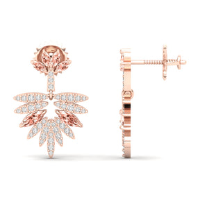 Maurya Autumn Amethyst Dangle Earrings with Diamonds