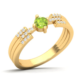 Maurya Center of Gravity Solitaire Ruby Promise Ring with Diamond Accents