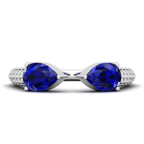Maurya Peacock Peridot and Tanzanite Open Ring with Accent Diamonds