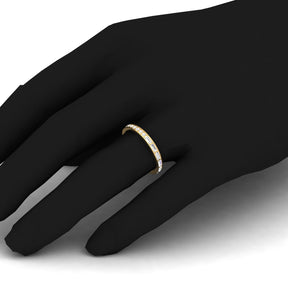 Maurya Change is Constant Baguette and Round Diamond Stackable Wedding Band
