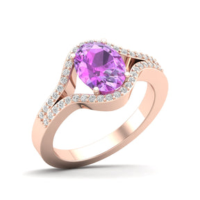Maurya Oval Tanzanite Split-Shank Engagement Ring