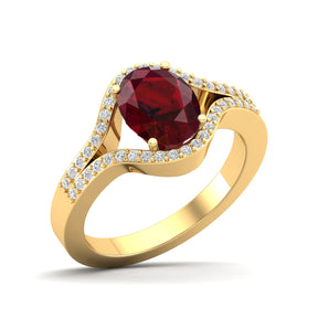 Maurya Oval Tanzanite Split-Shank Engagement Ring
