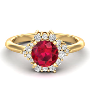 Maurya Prong-Set Solitaire Pink Amethyst Pink Sky Engagement Ring