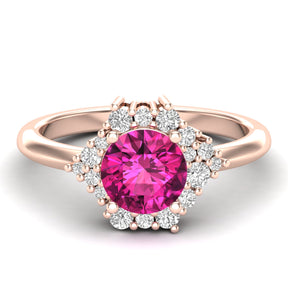 Maurya Prong-Set Solitaire Pink Amethyst Pink Sky Engagement Ring