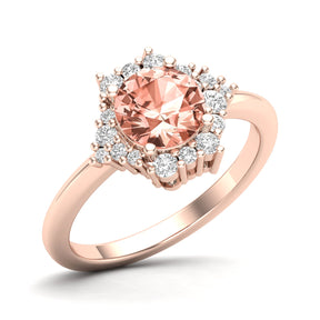Maurya Prong-Set Solitaire Pink Amethyst Pink Sky Engagement Ring