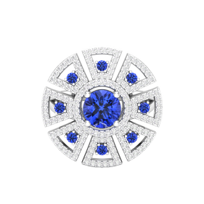 Maurya King’s Court Citrine Cocktail Ring with Diamonds