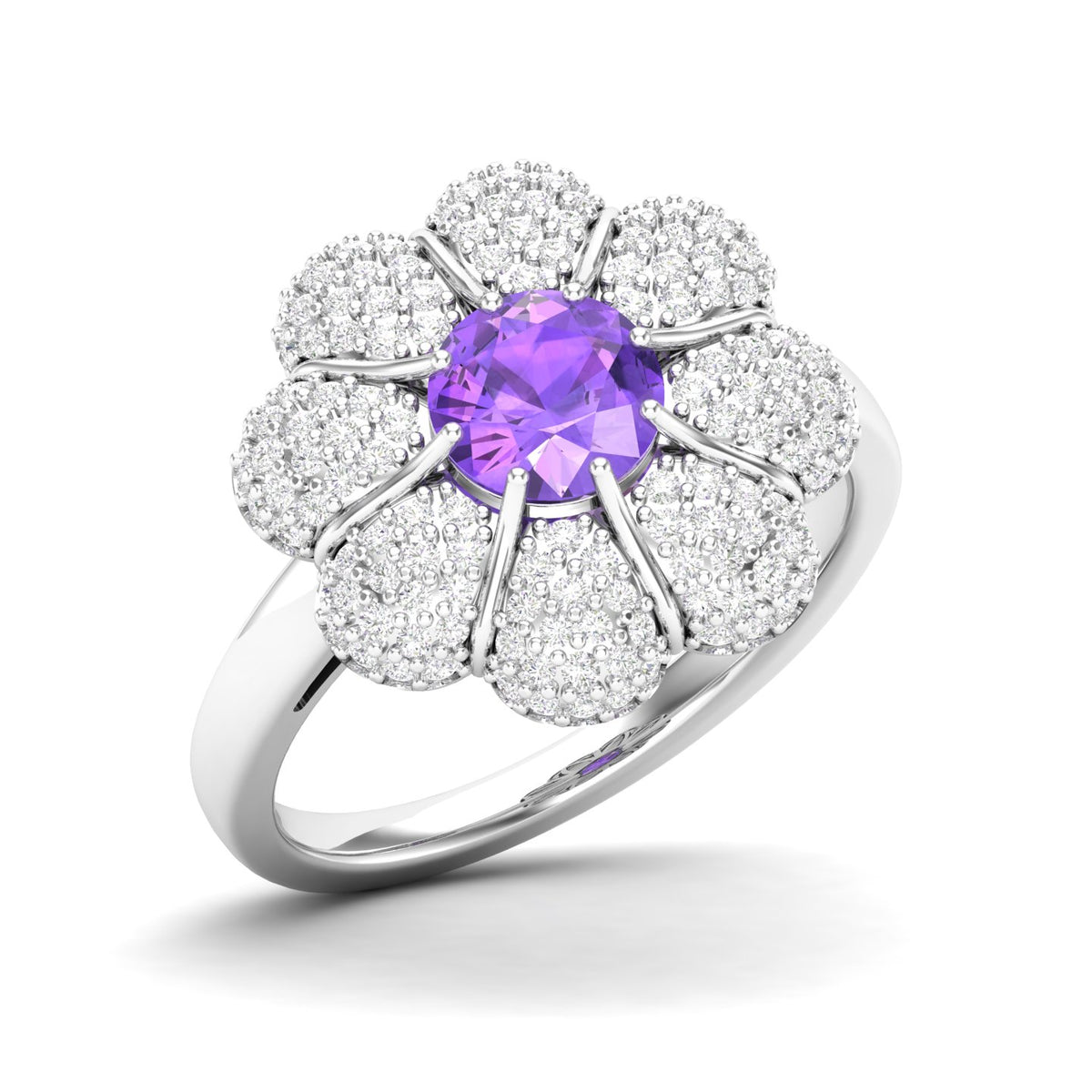 Maurya Solitaire Tanzanite Liliana Floral Cocktail Ring