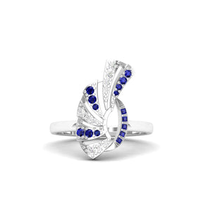 Maurya Amethysts with Pave-Set Diamonds Ascent Ring