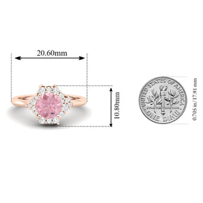 Maurya Prong-Set Solitaire Pink Amethyst Pink Sky Engagement Ring