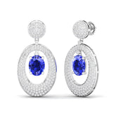 Maurya Tanzanite Apsis Dangle Earrings with Diamonds