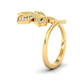 Maurya Maple Ring with Round Diamond Accents