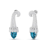 Maurya Kalangi Topaz Drop Earrings with Diamonds