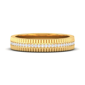 Maurya Imperial Stackable Band with Diamonds