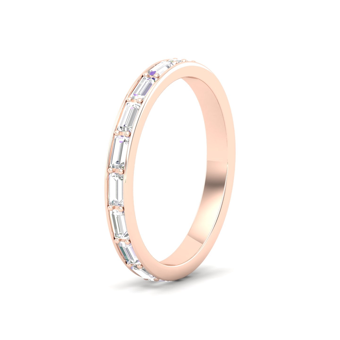Maurya Change is Constant Baguette and Round Diamond Stackable Wedding Band