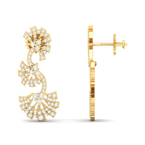 Maurya Tender Push Back Earrings with Diamonds