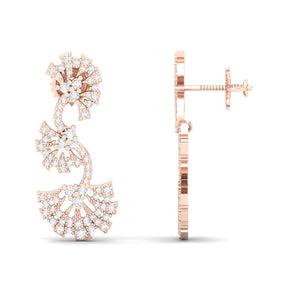 Maurya Tender Push Back Earrings with Diamonds