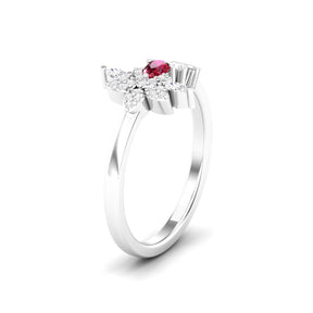 Maurya Pave-Set Marquise and Baguette Diamond Bolt Promise Ring