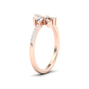Maurya Ribbon Inspired Bond Ring with Multi Diamonds