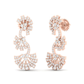 Maurya Tender Push Back Earrings with Diamonds