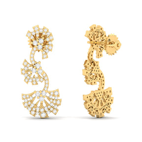 Maurya Tender Push Back Earrings with Diamonds
