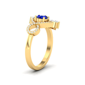 Maurya Solitaire Blue Sapphire Infinity Era Engagement Ring