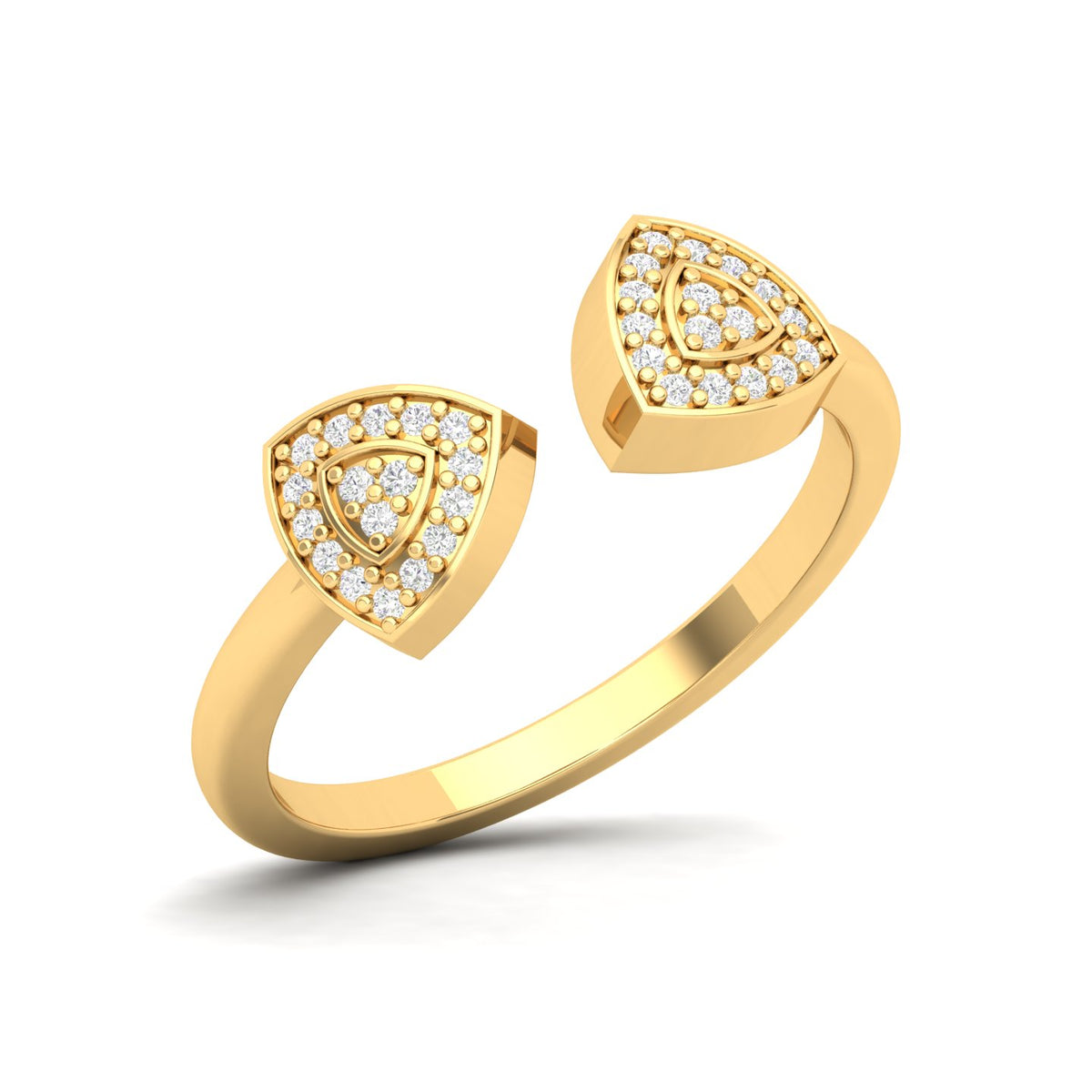 Maurya Troth Open Ring with Round Diamonds
