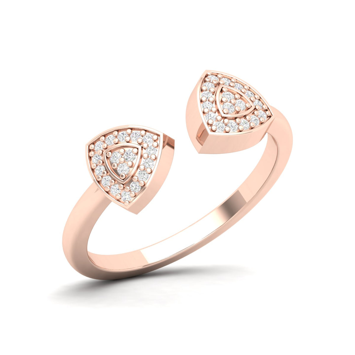 Maurya Troth Open Ring with Round Diamonds