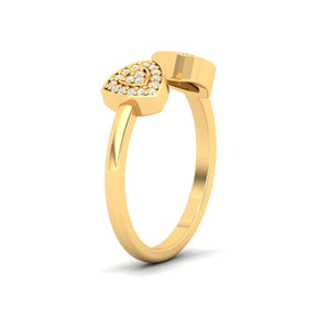 Maurya Troth Open Ring with Round Diamonds