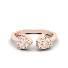 Maurya Troth Open Ring with Round Diamonds