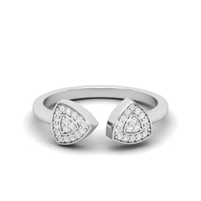 Maurya Troth Open Ring with Round Diamonds