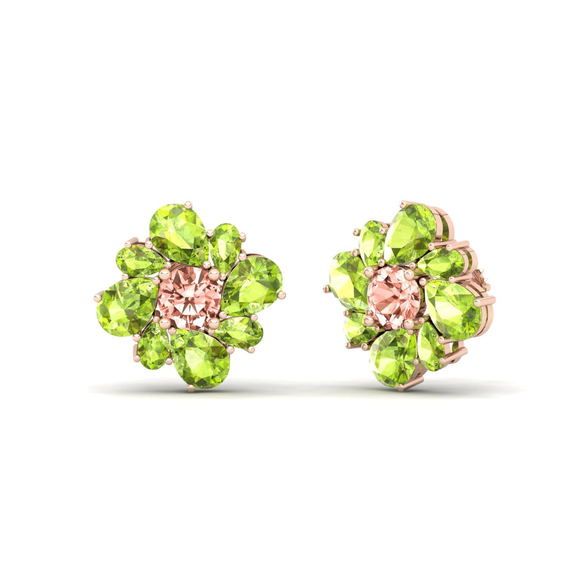 Peridot Drop Hoop Earrings | Rose Gold | August Birthstone | Lily Blanche –  Lily Blanche