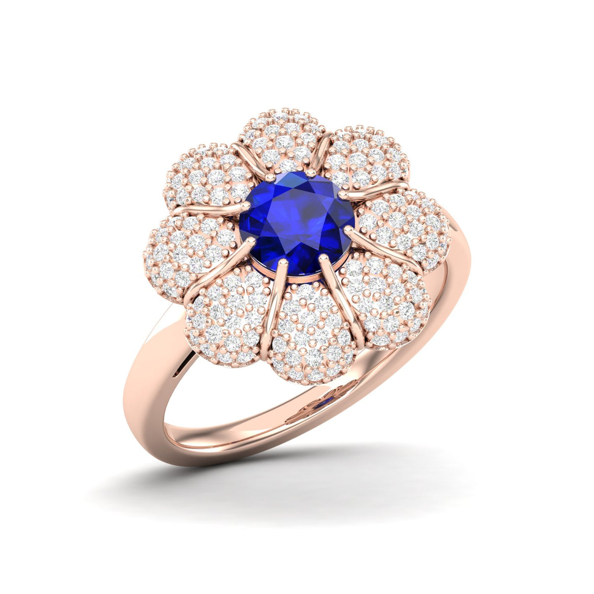 Maurya Solitaire Tanzanite Liliana Floral Cocktail Ring