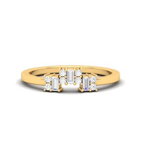 Maurya Prong-Set Ingots Baguette Diamond Promise Ring